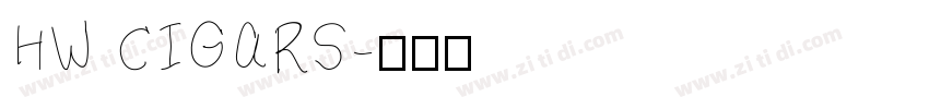 HW CIGARS字体转换